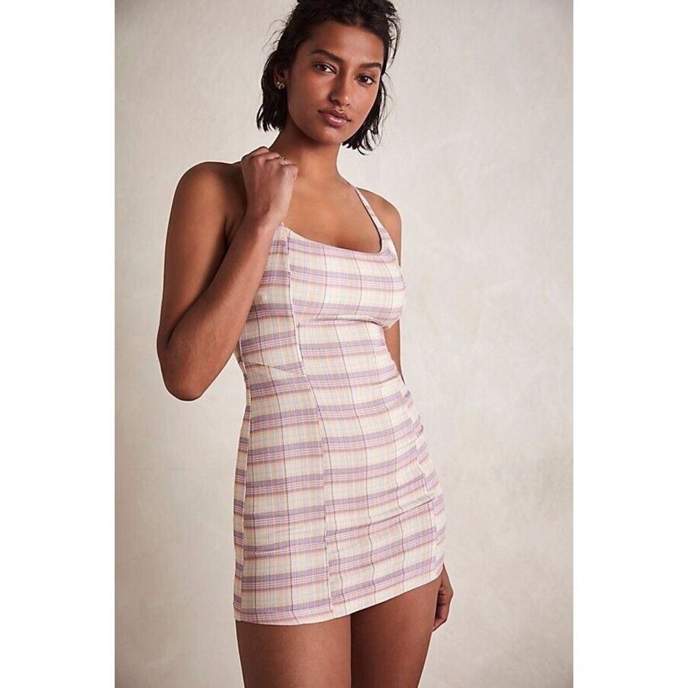 Free People Printed Just Peachy Mini Slip Size M. A34